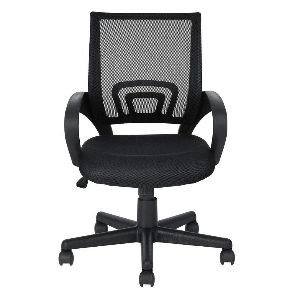Adjustable Ergonomic Mesh Office Chair Swivel Computer Desk Task Mid-Back Black