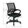 Adjustable Ergonomic Mesh Office Chair Swivel Computer Desk Task Mid-Back Black view 3