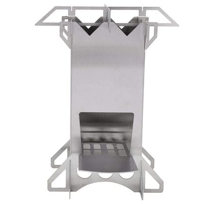 Dilwe Burning Stove, Outdoor Camping Portable Stainless Steel Folding Wood Burning Stove Firewoods Furnace for Hiking Picnic BBQ Cooking Outdoor catering