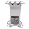 Dilwe Burning Stove, Outdoor Camping Portable Stainless Steel Folding Wood Burning Stove Firewoods Furnace for Hiking Picnic BBQ Cooking Outdoor catering view 1