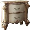 34" X 20" X 30" Gold Patina & Bone Patina Nightstand view 1