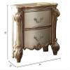 34" X 20" X 30" Gold Patina & Bone Patina Nightstand view 2
