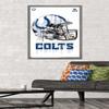 Trends International NFL Indianapolis Colts - Drip Helmet 20 Wall Poster, 22.375" x 34", Barnwood Framed Version view 2