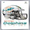 Trends International NFL Miami Dolphins - Drip Helmet 20 Wall Poster, 22.375" x 34", Silver Framed Version view 1