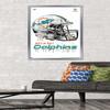 Trends International NFL Miami Dolphins - Drip Helmet 20 Wall Poster, 22.375" x 34", Silver Framed Version view 2