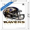Trends International NFL Baltimore Ravens - Drip Helmet 20 Wall Poster, 14.725" x 22.375", White Framed Version view 3