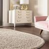 Unique Loom Solid Shag Collection Area Rug (5' 1" x 8' Oval, Taupe) view 3