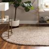Unique Loom Solid Shag Collection Area Rug (5' 1" x 8' Oval, Taupe) view 4