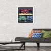 Trends International Pokmon - Neon Group Wall Poster, 14.725" x 22.375", White Framed Version view 2