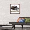 Trends International NFL Baltimore Ravens - Drip Helmet 20 Wall Poster, 14.725" x 22.375", Mahogany Framed Version view 2