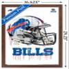 Trends International NFL Buffalo Bills - Drip Helmet 20 Wall Poster, 14.725" x 22.375", Mahogany Framed Version view 3