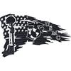 Badger Steel USA - USMC Flag - Metal Wall Art - 30" X 18.4" - Black view 4