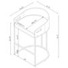 Coaster Home Furnishings - Thermosolis - Acrylic Counter Stools (Set of 2) - U-Shaped Leg, Leatherette Padded Seats, Low Back - Kitchen & Dining - Chrome - 183405 view 3