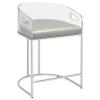 Coaster Home Furnishings - Thermosolis - Acrylic Counter Stools (Set of 2) - U-Shaped Leg, Leatherette Padded Seats, Low Back - Kitchen & Dining - Chrome - 183405 view 4