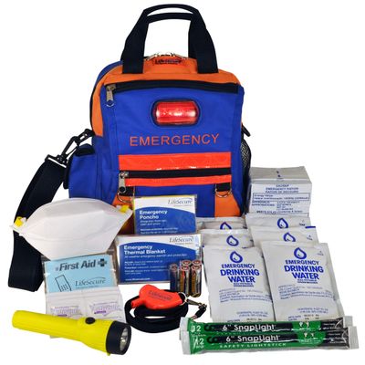 LifeSecure SecurEvac Hi-Visibility Mini-Backpack 3-Day Emergency Kit