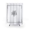 Lplpol Elegant Monogrammed Shower Curtain, Unique and Personalized Bathroom Decor with Your own Monogram with 12 Hooks 72" x 72" view 1