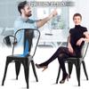 Best Home Product Metal Chairs Set of 4 for Dining Room Metal Bar Stools with Back Trattoria Chairs 18 Inch Seat Width Industrial Chair No Arms Tolix Stool 330LBS Weight Capacity,Black view 4