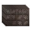 FASDE Traditional Style/Pattern 4 Decorative Vinyl 18in x 24in Backsplash Panel in Smoked Pewter (5 Pack) view 1