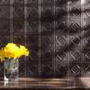 FASDE Traditional Style/Pattern 4 Decorative Vinyl 18in x 24in Backsplash Panel in Smoked Pewter (5 Pack) view 2