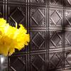 FASDE Traditional Style/Pattern 4 Decorative Vinyl 18in x 24in Backsplash Panel in Smoked Pewter (5 Pack) view 3