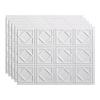 FASDE Traditional Style/Pattern 4 Decorative Vinyl 18in x 24in Backsplash Panel in Matte White (5 Pack) view 1