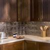 FASDE Traditional Style/Pattern 4 Decorative Vinyl 18in x 24in Backsplash Panel in Brushed Nickel (5 Pack) view 2