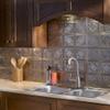 FASDE Traditional Style/Pattern 4 Decorative Vinyl 18in x 24in Backsplash Panel in Brushed Nickel (5 Pack) view 3