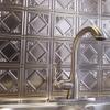 FASDE Traditional Style/Pattern 4 Decorative Vinyl 18in x 24in Backsplash Panel in Brushed Nickel (5 Pack) view 4