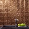 FASDE Traditional Style/Pattern 4 Decorative Vinyl 18in x 24in Backsplash Panel in Antique Bronze (5 Pack) view 2