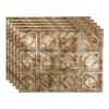FASDE Traditional Style/Pattern 4 Decorative Vinyl 18in x 24in Backsplash Panel in Bermuda Bronze (5 Pack) view 1