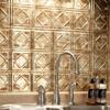 FASDE Traditional Style/Pattern 4 Decorative Vinyl 18in x 24in Backsplash Panel in Bermuda Bronze (5 Pack) view 3