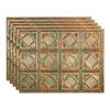 FASDE Traditional Style/Pattern 4 Decorative Vinyl 18in x 24in Backsplash Panel in Copper Fantasy (5 Pack) view 1