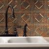 FASDE Traditional Style/Pattern 4 Decorative Vinyl 18in x 24in Backsplash Panel in Copper Fantasy (5 Pack) view 3