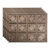 FASDE Traditional Style/Pattern 4 Decorative Vinyl 18in x 24in Backsplash Panel in Argent Bronze (5 Pack) view 1