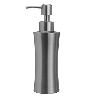 1Pc 304 Stainless Steel Lotion Bottle Soap Dispenser Hand Bathroom Hardware Soap Shampoo Lotion Bottle (Silver, 250ml)