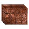 FASDE Traditional Style/Pattern 4 Decorative Vinyl 18in x 24in Backsplash Panel in Moonstone Copper (5 Pack) view 1