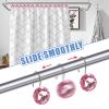 TOAOB 12pcs Pink Shower Curtain Hooks Rings Rust Proof Stainless Steel for Bathroom Curtains Rod Diamonds Rhinestone Decorative Round for Bathroom Curtain Shower Rod Accessories view 4