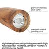 Wooden Pepper Grinder Pepper Mill with Adjustable Coarseness Pepper Grinder Refillable Salt Pepper Grinder Shaker Tableware Gifts Acacia Wood Salt Mill 10 Inch view 4