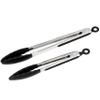 Skosod Silicone Tongs for Cooking with Silicone Tips, Premium Silicone BPA Free Non-Stick Stainless Steel BBQ Cooking Grilling Locking Food Tongs, 9-Inch & 12-InchBlack) view 1