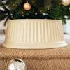 Tree Nest Christmas Tree Collar Round Classic Christmas Tree Skirt Basket Base Stand Durable for Xmas Tree Decoration RomeBeige,XL view 1