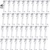 2.5 Inch Valance Clips Window Blind Clips Hidden Channel Clear Plastic Valance Retainer for Horizontal(40 Pieces) view 1