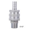 4pcs G1/2in Male Thread,Stainless Steel Quick Disconnect Set Beer Brewing Connector Kit, Home Brew Brewing Fitting Connector view 2