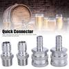4pcs G1/2in Male Thread,Stainless Steel Quick Disconnect Set Beer Brewing Connector Kit, Home Brew Brewing Fitting Connector view 4