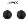 Eledabra 20 Pack Black Silicone Cable Clip Holders, Self Adhesive Wire Management, Well-Organized Cables for Home, Office, Car view 4