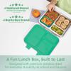 Bentgo Kids Stainless Steel Leak-Resistant Lunch Box - 3-Compartments with Bonus Silicone Container, Durable, Eco-Friendly, Dishwasher Safe, BPA-Free, Ideal for School, Ages 3+ (Green) view 2