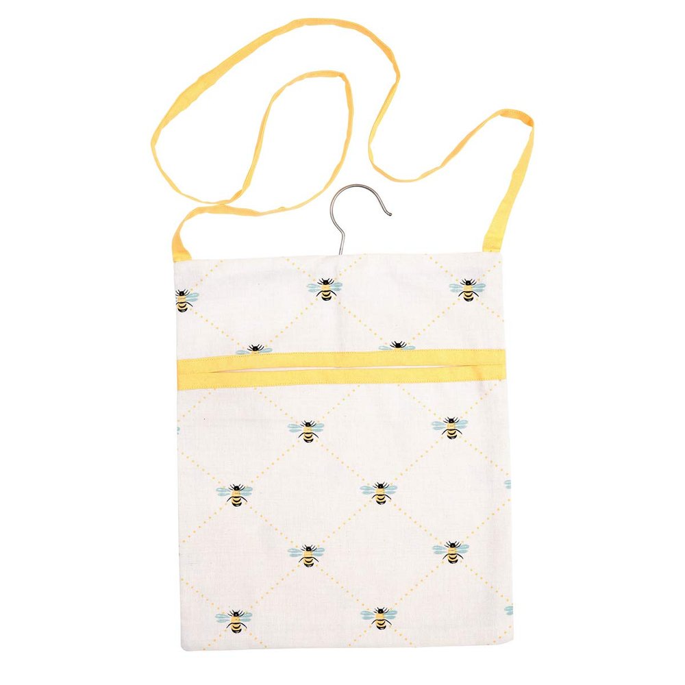 Dexam Bees Knees Peg Bag Yellow, Multicoloured, Hanging