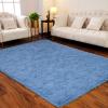 LOCHAS Ultra Soft Indoor Modern Area Rugs Fluffy Living Room Carpets for Children Bedroom Home Decor Nursery Rug 4x5.3 Feet,Cobalt Blue view 4