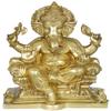 Exotic India King Ganesha Granting Abhaya - Brass Statue view 1
