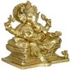Exotic India King Ganesha Granting Abhaya - Brass Statue view 2