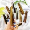 Shubhanjali Reiki Stones Crystal Tiger Eye Stone Pencil Obelisks Natural Energised Point Pencil,Tiger Eye Obelisk Generator Pencil Stone Wand,Tiger Eye Pencil Healing Stone view 2